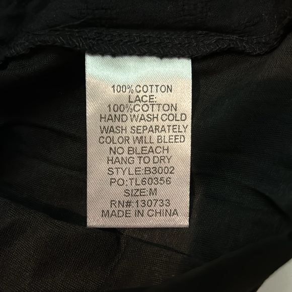 🌸Boho Drop Waist Puffy Sleeved Black Top in Cotton.  1 Sm, 1 Med, 1 Lrg - Picture 5 of 6